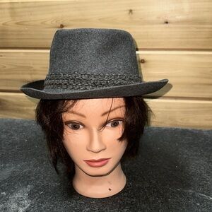 Vintage Gray Fedora Hat